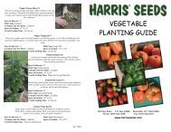 VEGETABLE PLANTING GUIDE - Harris Seeds