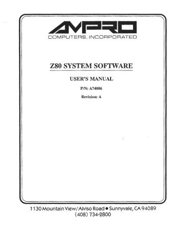 Z80 System Software Users Manual.pdf - Harte Technologies