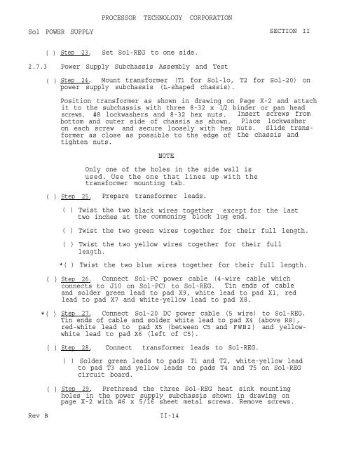 The System Manual of SOL-20 - History of Computers