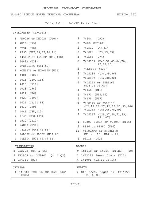 The System Manual of SOL-20 - History of Computers