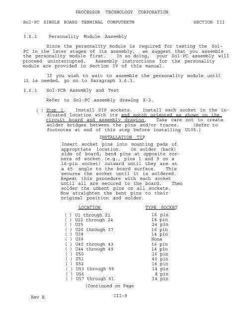 The System Manual of SOL-20 - History of Computers