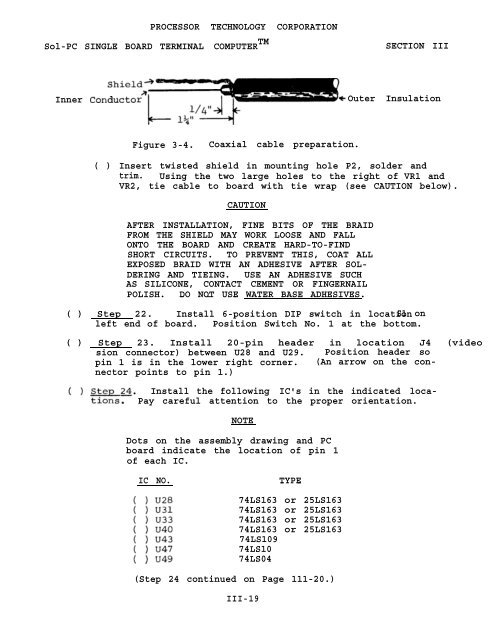 The System Manual of SOL-20 - History of Computers