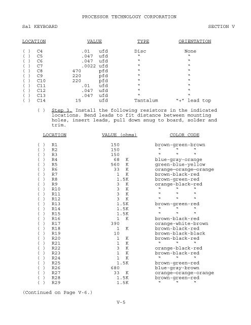 The System Manual of SOL-20 - History of Computers