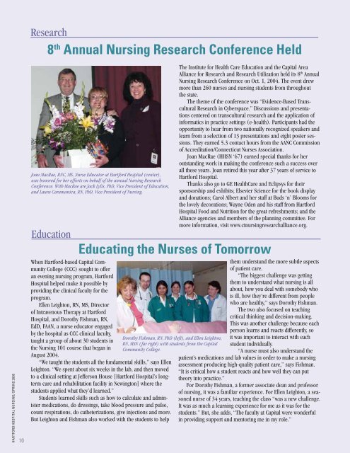 Hartford Hospital Nursing Magazine, Spring 2005