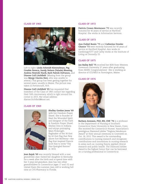 Nursing Magazine, Spring 2013 - Hartford Hospital!