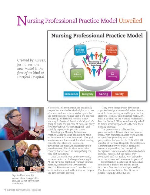 Nursing Magazine, Spring 2013 - Hartford Hospital!