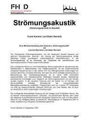 Strömungsakustik - Fachhochschule Düsseldorf