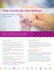 Tdap Vaccine for New Mothers - Hartford Hospital!