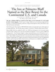 The Inn at Palmetto Bluff named as the Best resort ... - Hart Howerton