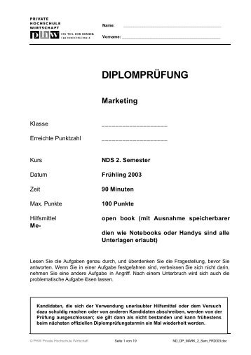 DIPLOMPRÜFUNG - Harti