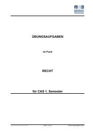 ÜBUNGSAUFGABEN RECHT für CAS 1. Semester - Harti