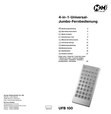 UFB 100 4-in-1-Universal - Hartig + Helling GmbH & Co. KG