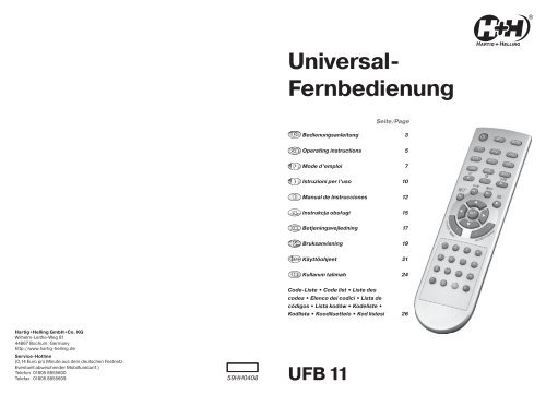UFB 11 - Hartig + Helling GmbH &amp; Co. KG