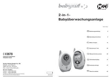 2-in-1- Babyüberwachungsanlage - Hartig + Helling GmbH & Co. KG