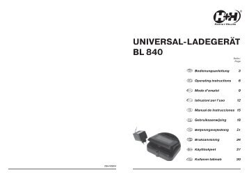 UNIVERSAL-LADEGERÄT BL 840 - Hartig + Helling GmbH & Co. KG