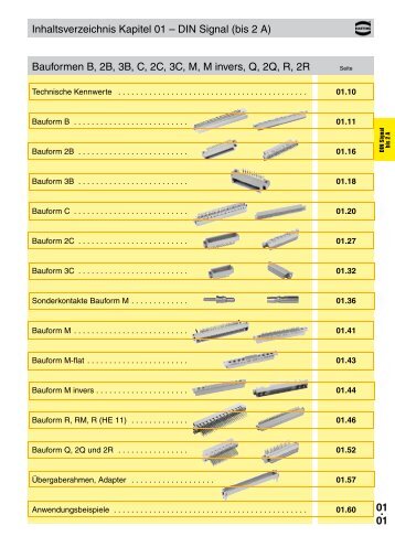 01. 01 Inhaltsverzeichnis Kapitel 01 – DIN Signal (bis 2 A ... - Harting