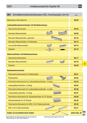 09. 01 SEK SEK – Schneidklemmsteckverbindersystem ... - Harting