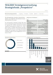 WALSER Vermögensverwaltung Strategiefonds „Perspektive“