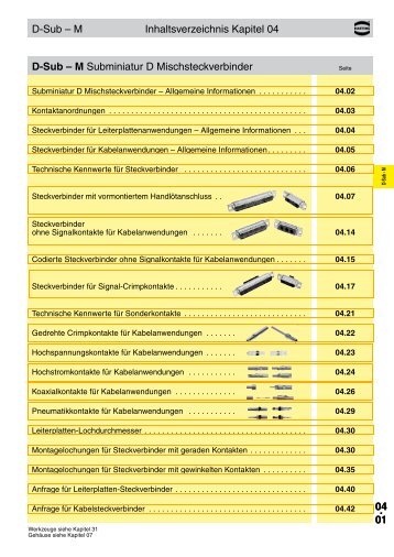 04. 01 04. 01 D-Sub – M Subminiatur D ... - Harting