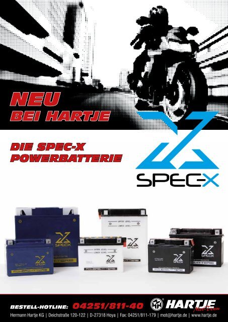 Neu bei Hartje: Die Spec-X Powerbatterie