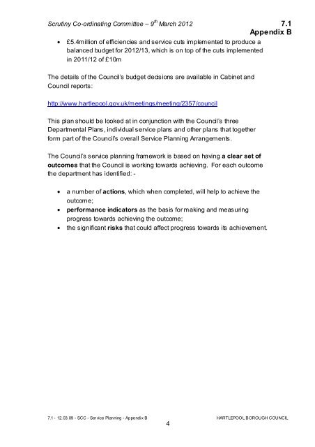 scrutiny coordinating committee agenda - Hartlepool Borough Council