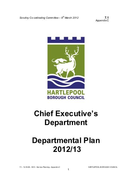 scrutiny coordinating committee agenda - Hartlepool Borough Council