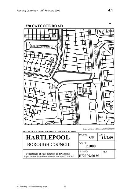 PLANNING COMMITTEE AGENDA - Hartlepool Borough Council