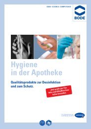 Hygiene in der Apotheke - Hartmann