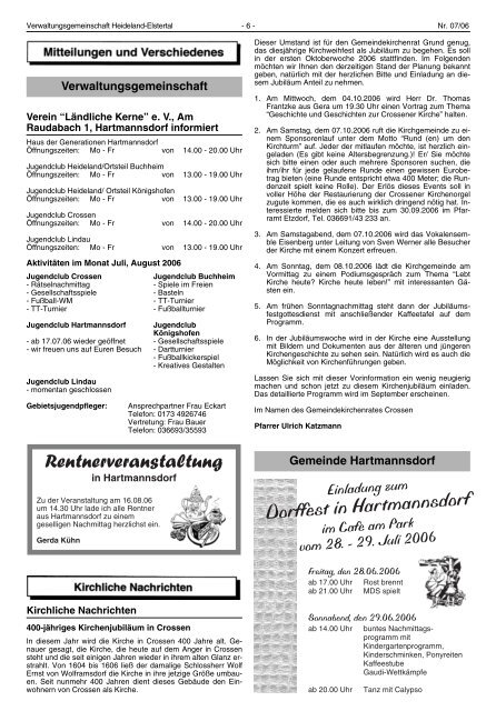 Amtsblatt 07/06 - Hartmannsdorf