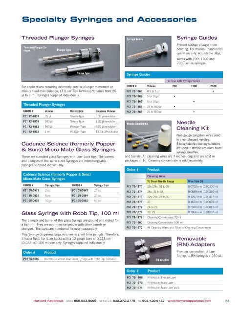 to download the new 2011 Syringe Pump Catalog - Harvard ...