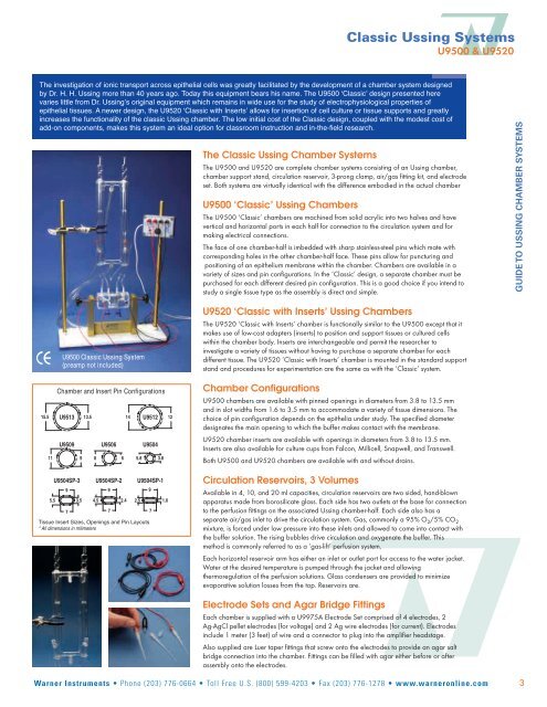 Guide to Ussing Chamber Systems - Harvard Apparatus