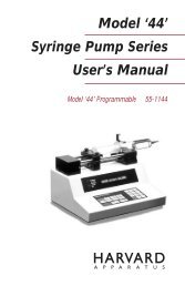 Model 44 Syringe Pump Series Manual - Harvard Apparatus