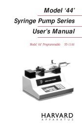 Model 44 Syringe Pump Series Manual - Harvard Apparatus