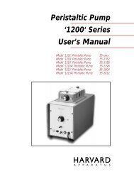 Peristaltic Pump 1200 Series Manual - Harvard Apparatus