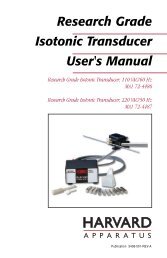 Research Grade Isotonic Transducer User's Manual - Harvard ...