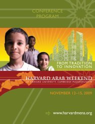 cOnference prOgram - Harvard Arab Alumni Association