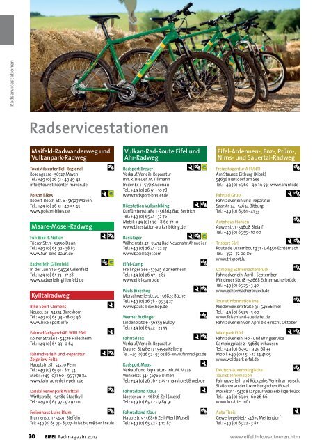 Radservicestationen - radwanderland.de