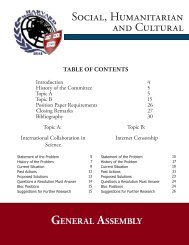 Social, Humanitarian and Cultural - Harvard Model United Nations