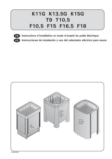 K11G K13,5G K15G T9 T10,5 F10,5 F15 F16,5 F18 - Harvia