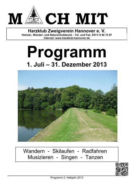 Programmheft 02/2013 zum Download - Harzklub Zweigverein ...