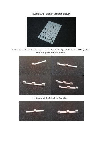Bauanleitung Paletten Maßstab 1:25/50 - Harztec-Modellbau
