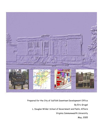 Downtown Suffolk Revitalization Plan through Arts - College of ...