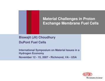Material Challenges in Proton Exchange Membrane Fuel Cells