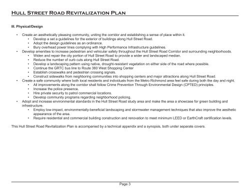 Hull Street Road Revitalization Plan - College of Humanities and ...