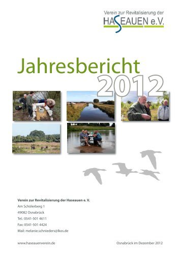 Jahresbericht 2012 - Verein zur Revitalisierung der Haseauen eV