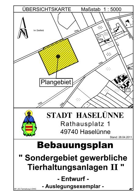 Sondergebiet gewerbliche Tierhaltungsanlagen II - Stadt Haselünne