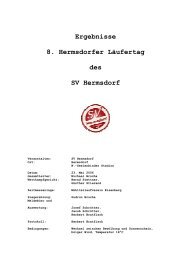 Ergebnisse 8. Hermsdorfer Läufertag des SV Hermsdorf - Hasentallauf