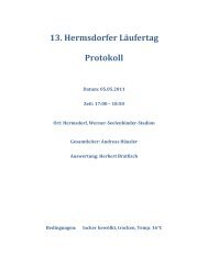 13. Hermsdorfer Läufertag Protokoll - Hasentallauf