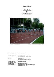 Ergebnisse 6. Läufertag des SV Hermsdorf - Hasentallauf