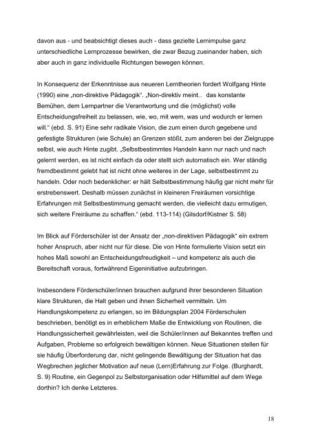 Abschlussbericht Praxisprojekt 10.2006 - Hasenbergschule